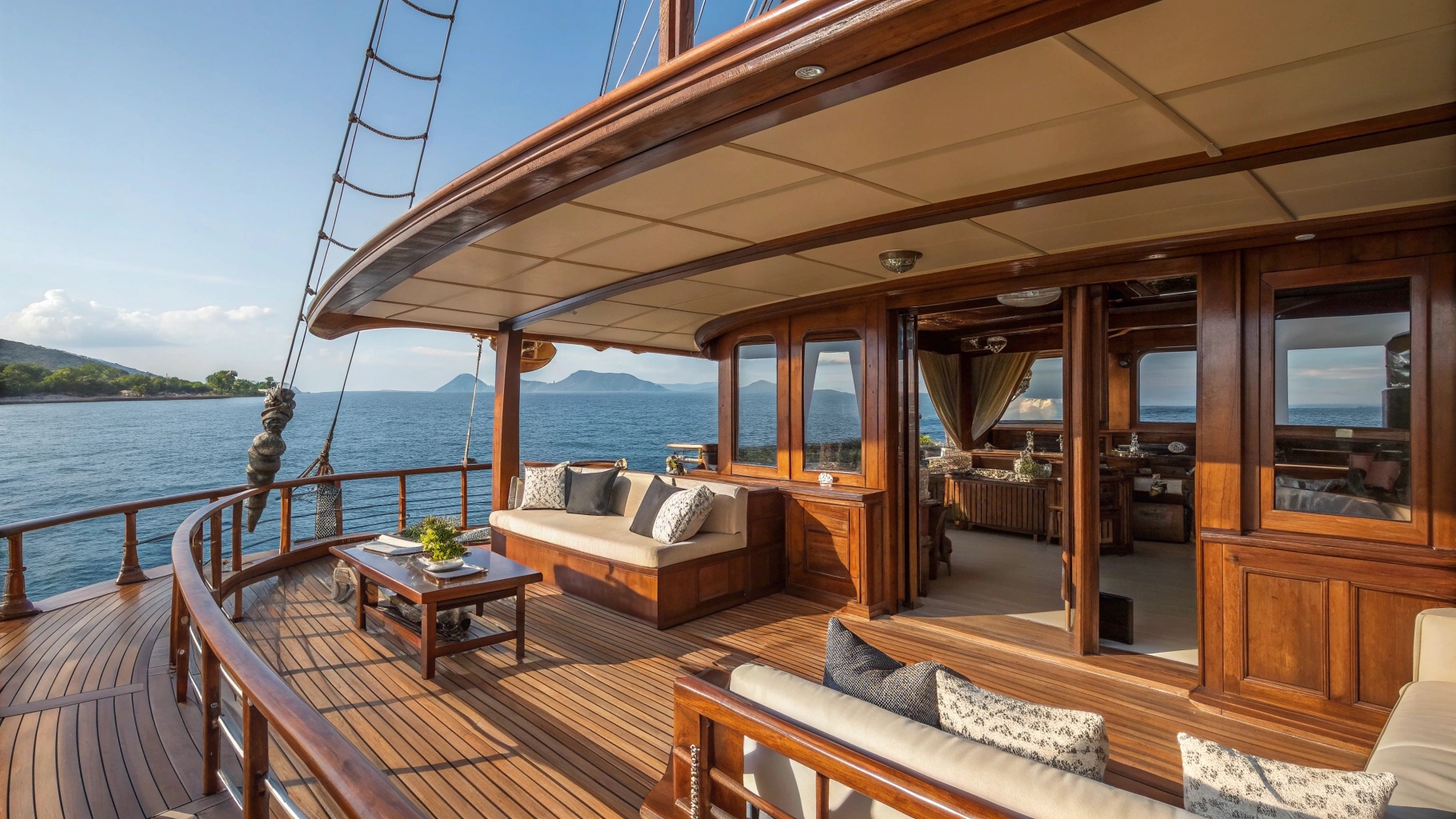 Spacious Teak Sun Decks & Saloons